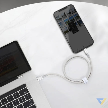 USB C to Lightning Baseus High Density Braided Cable 20W PD 2m (white) USB C to Lightning