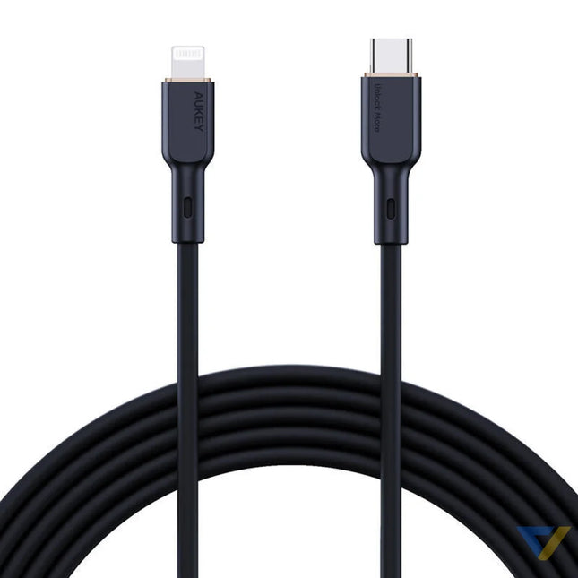USB C to Lightning Cable Aukey CB SCL1 27W 1m (black) USB C to Lightning
