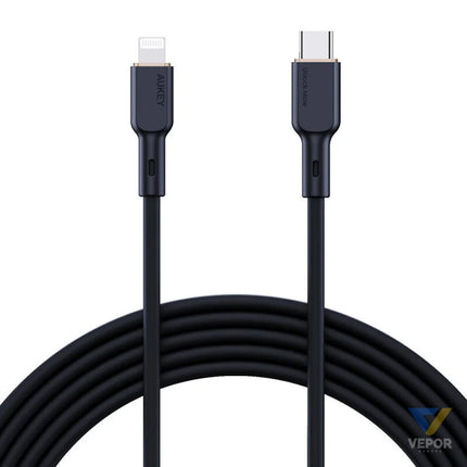 USB C to Lightning Cable Aukey CB SCL1 27W 1m (black) USB C to Lightning