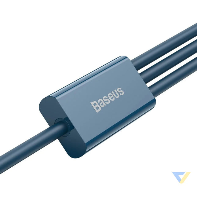 USB cable 3in1 Baseus Superior Series USB to micro USB / USB C / Lightning 3.5A 1.5m (blue) Combo Cables