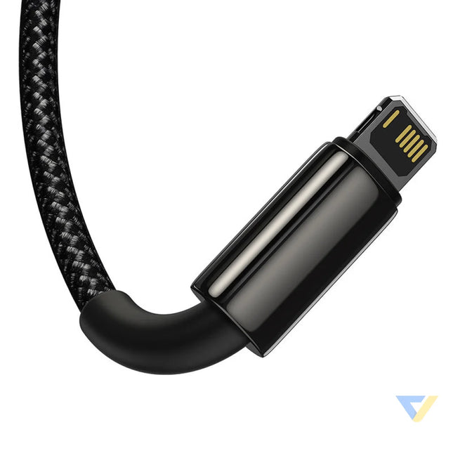 USB cable 3in1 Baseus Tungsten Gold USB to micro USB / USB C / Lightning 3.5A 1.5m (black) Combo Cables