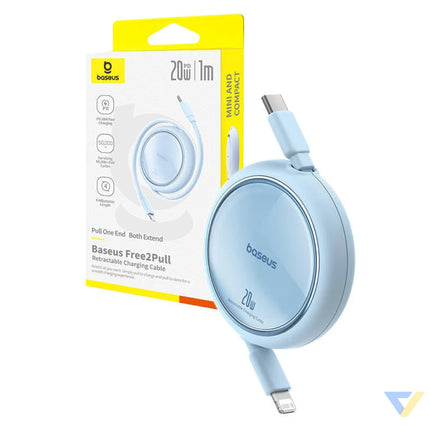 USB Cable Baseus Free2Pull USB C to iP 20W 1m (blue) USB to Lightning