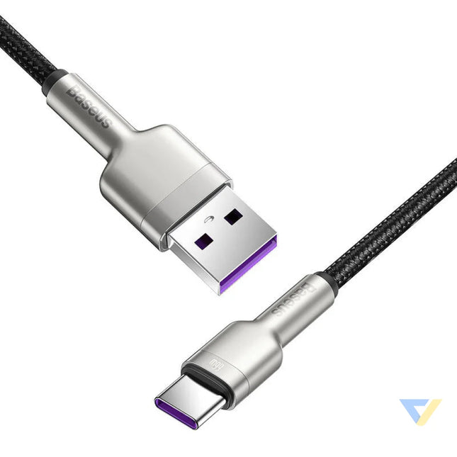 USB cable for USB C Baseus Cafule 66W 0.25m (black) USB to USB C