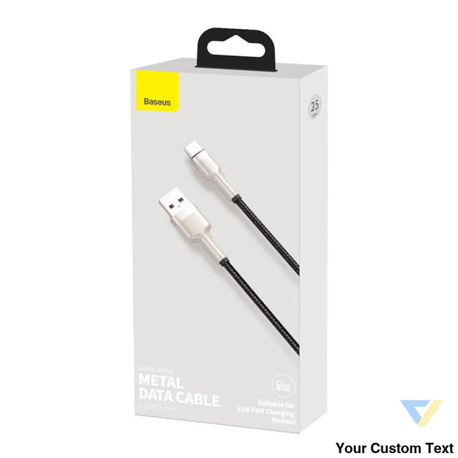 USB cable for USB C Baseus Cafule 66W 0.25m (black) USB to USB C