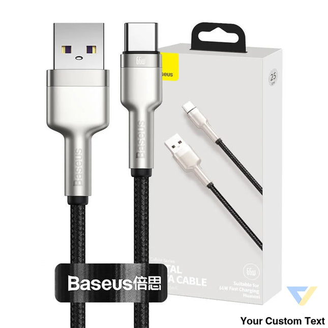USB cable for USB C Baseus Cafule 66W 0.25m (black) USB to USB C