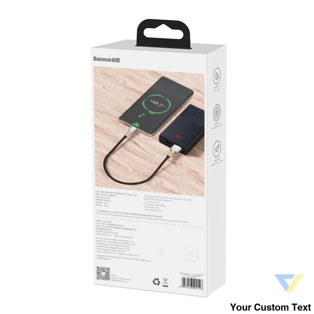 USB cable for USB C Baseus Cafule 66W 0.25m (black) USB to USB C