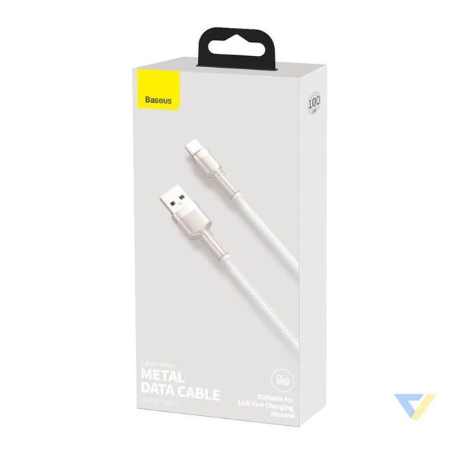 USB cable for USB C Baseus Cafule 66W 1m (white) USB to USB C