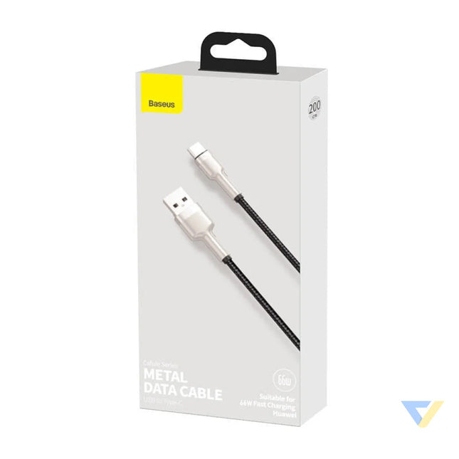 USB cable for USB C Baseus Cafule 66W 2m (black) USB to USB C