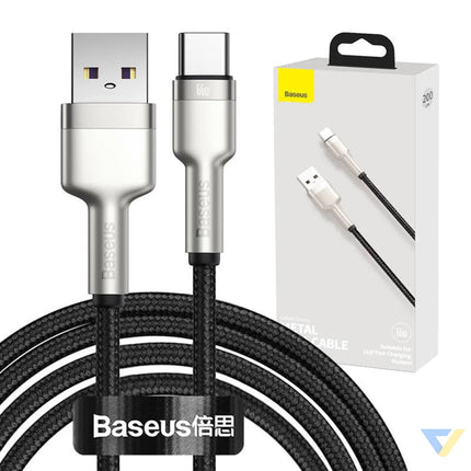 USB cable for USB C Baseus Cafule 66W 2m (black) USB to USB C