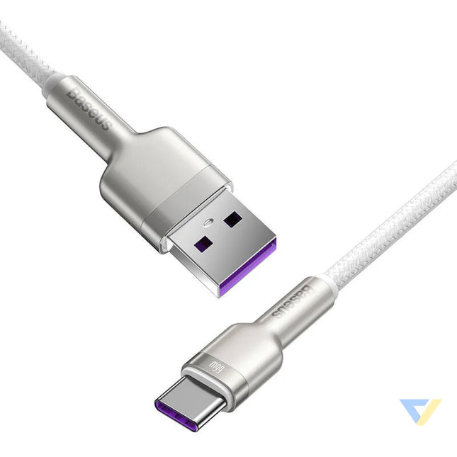 USB cable for USB C Baseus Cafule 66W 2m (white) USB to USB C