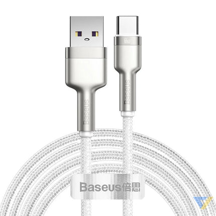 USB cable for USB C Baseus Cafule 66W 2m (white) USB to USB C