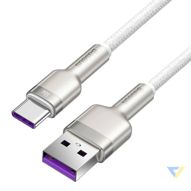 USB cable for USB C Baseus Cafule 66W 2m (white) USB to USB C
