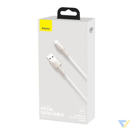 USB cable for USB C Baseus Cafule 66W 2m (white) USB to USB C