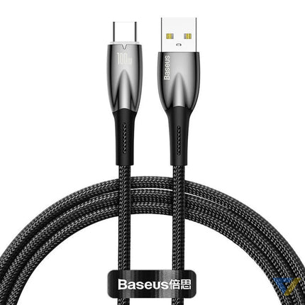 USB cable for USB C Baseus Glimmer Series 100W 1m (Black) USB to USB C