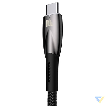 USB cable for USB C Baseus Glimmer Series 100W 1m (Black) USB to USB C