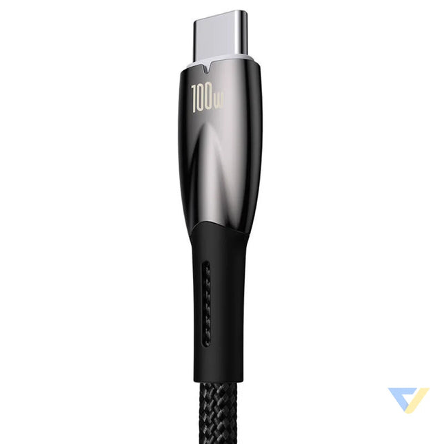 USB cable for USB C Baseus Glimmer Series 100W 1m (Black) USB to USB C