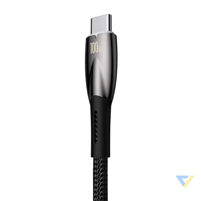 USB cable for USB C Baseus Glimmer Series 100W 2m (Black) USB to USB C