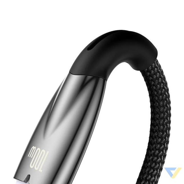 USB cable for USB C Baseus Glimmer Series 100W 2m (Black) USB to USB C