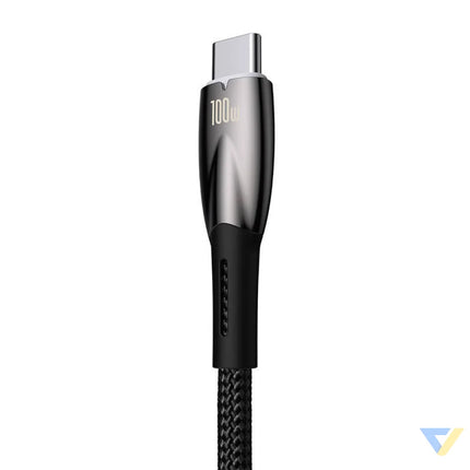 USB cable for USB C Baseus Glimmer Series 100W 2m (Black) USB to USB C