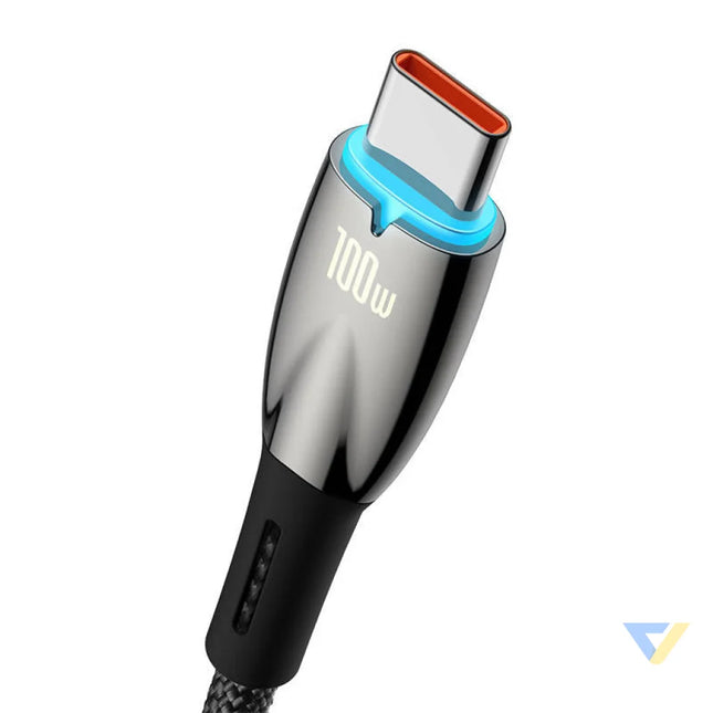 USB cable for USB C Baseus Glimmer Series 100W 2m (Black) USB to USB C