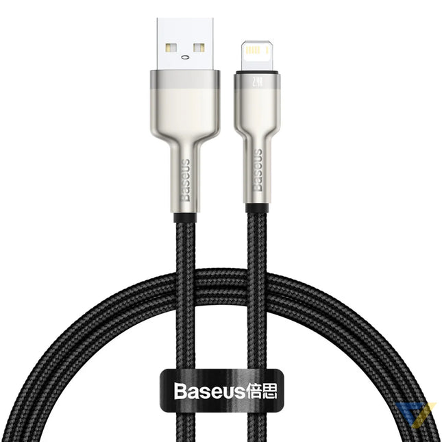 USB cable for Lightning Baseus Cafule 2.4A 0,25m (black) USB to Lightning