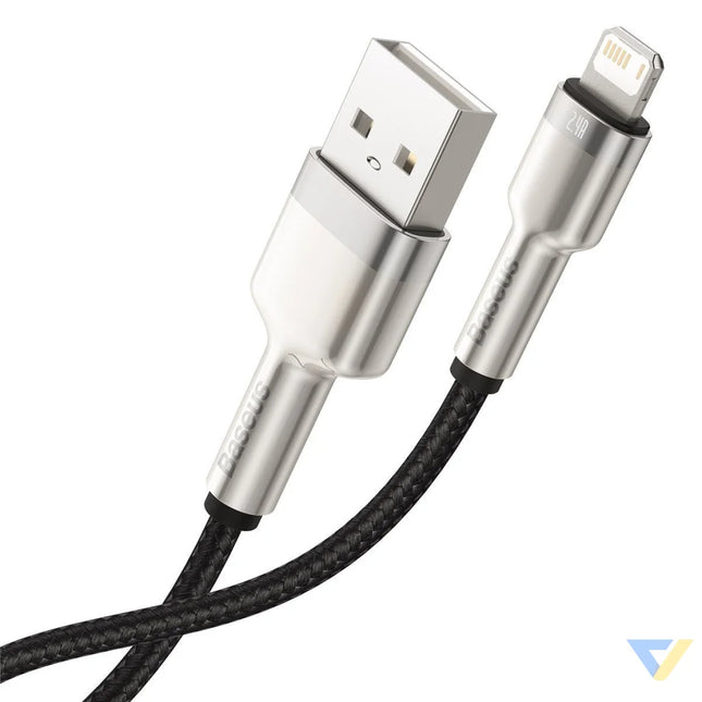 USB cable for Lightning Baseus Cafule 2.4A 1m (black) USB to Lightning