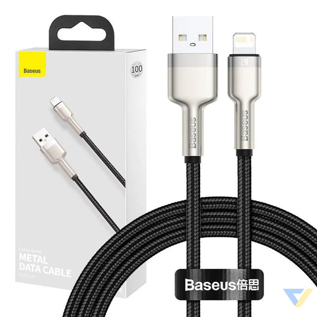 USB cable for Lightning Baseus Cafule 2.4A 1m (black) USB to Lightning