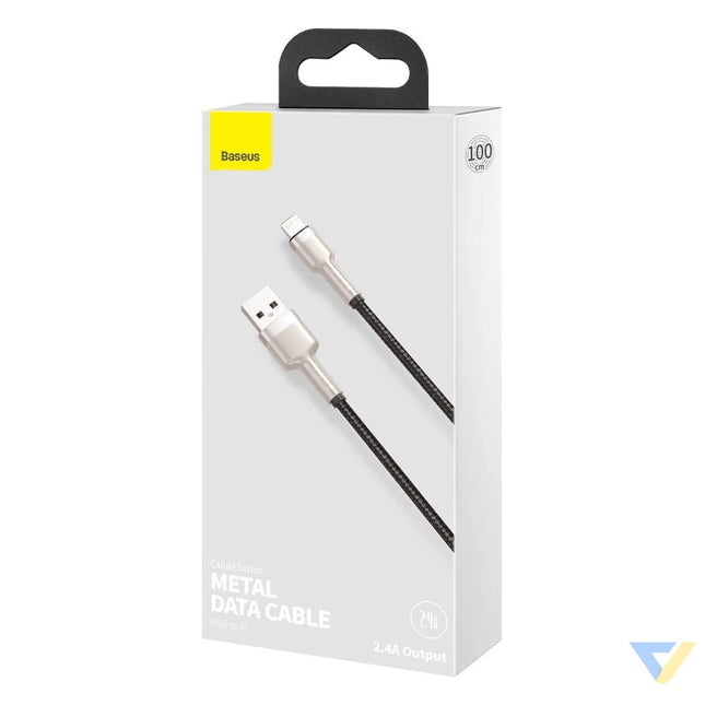 USB cable for Lightning Baseus Cafule 2.4A 1m (black) USB to Lightning