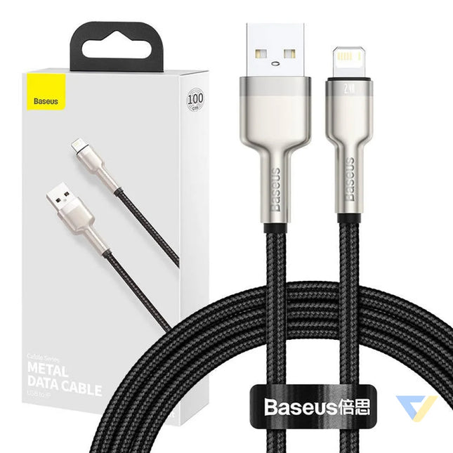 USB cable for Lightning Baseus Cafule 2.4A 1m (black) USB to Lightning
