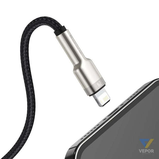 USB cable for Lightning Baseus Cafule 2.4A 1m (black) USB to Lightning