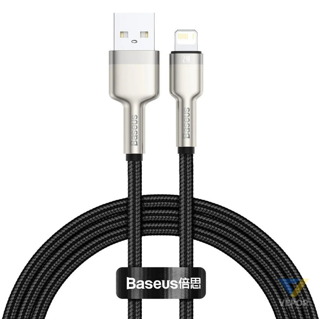 USB cable for Lightning Baseus Cafule 2.4A 1m (black) USB to Lightning