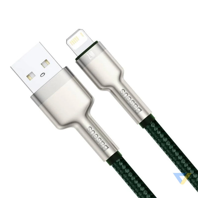 USB cable for Lightning Baseus Cafule 2.4A 1m (green) USB to Lightning