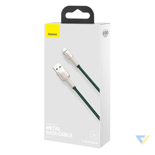 USB cable for Lightning Baseus Cafule 2.4A 1m (green) USB to Lightning
