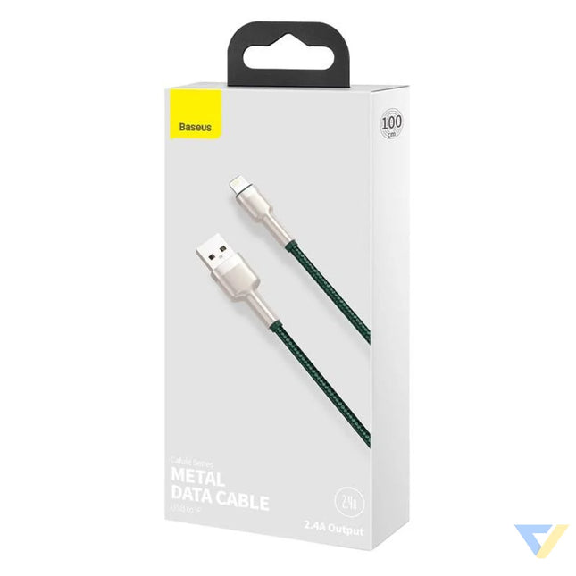 USB cable for Lightning Baseus Cafule 2.4A 1m (green) USB to Lightning