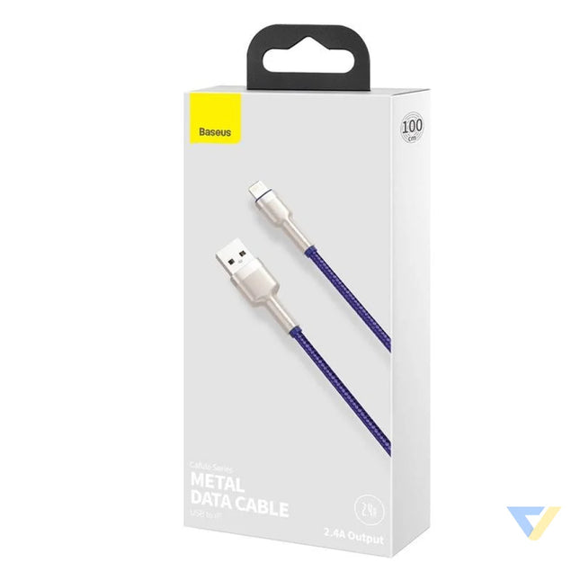 USB cable for Lightning Baseus Cafule 2.4A 1m (purple) USB to Lightning