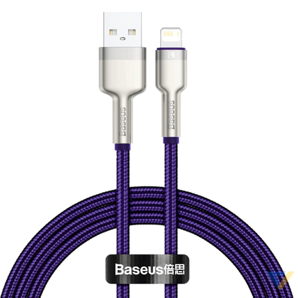 USB cable for Lightning Baseus Cafule 2.4A 1m (purple) USB to Lightning