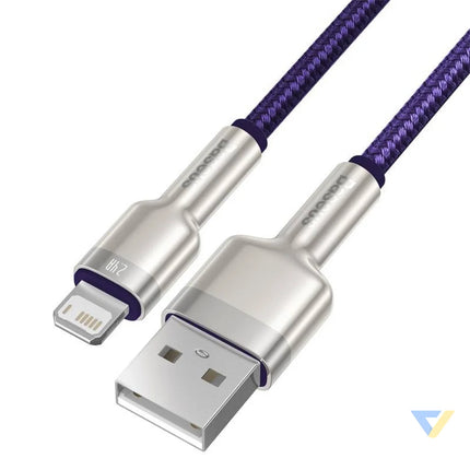 USB cable for Lightning Baseus Cafule 2.4A 1m (purple) USB to Lightning