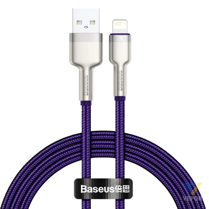 USB cable for Lightning Baseus Cafule 2.4A 1m (purple) USB to Lightning