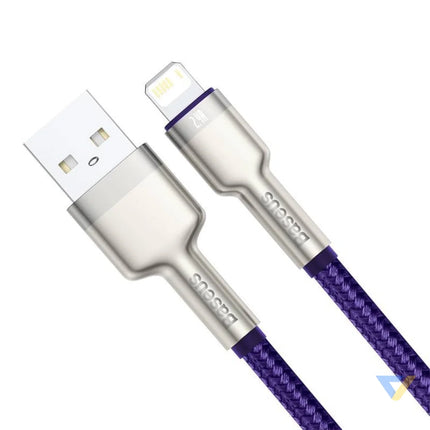 USB cable for Lightning Baseus Cafule 2.4A 1m (purple) USB to Lightning