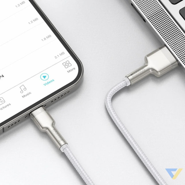 USB cable for Lightning Baseus Cafule 2.4A 1m (white) USB to Lightning