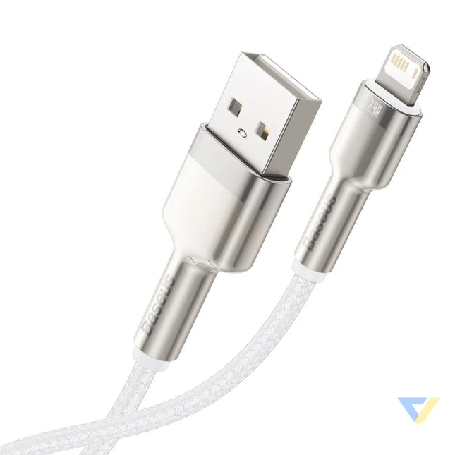 USB cable for Lightning Baseus Cafule 2.4A 1m (white) USB to Lightning