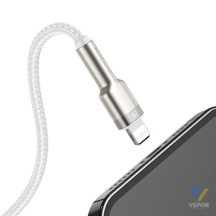 USB cable for Lightning Baseus Cafule 2.4A 1m (white) USB to Lightning