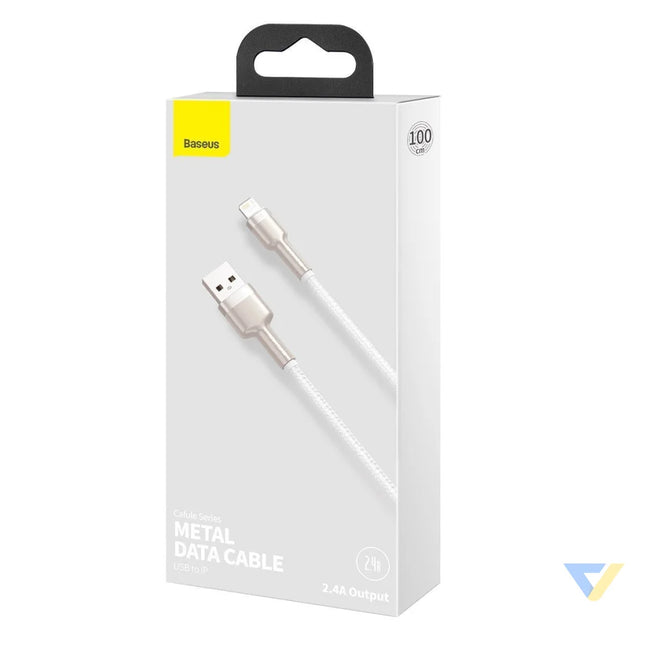 USB cable for Lightning Baseus Cafule 2.4A 1m (white) USB to Lightning