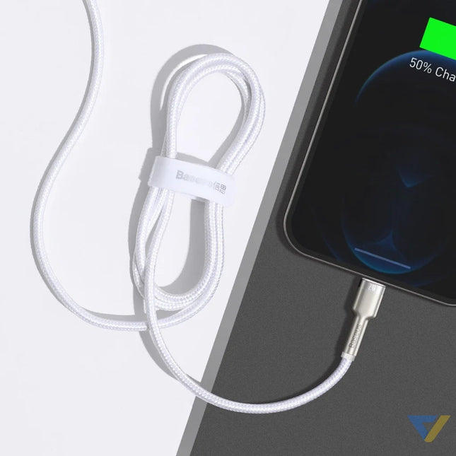 USB cable for Lightning Baseus Cafule 2.4A 1m (white) USB to Lightning