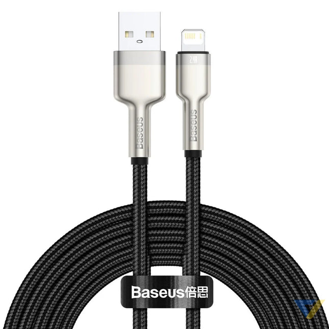 USB cable for Lightning Baseus Cafule 2.4A 2m (black) USB to Lightning