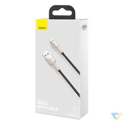 USB cable for Lightning Baseus Cafule 2.4A 2m (black) USB to Lightning