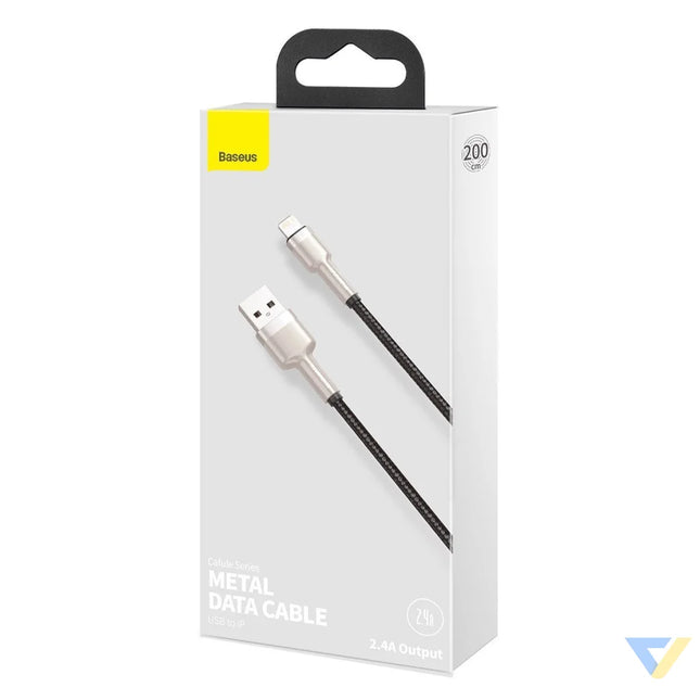 USB cable for Lightning Baseus Cafule 2.4A 2m (black) USB to Lightning