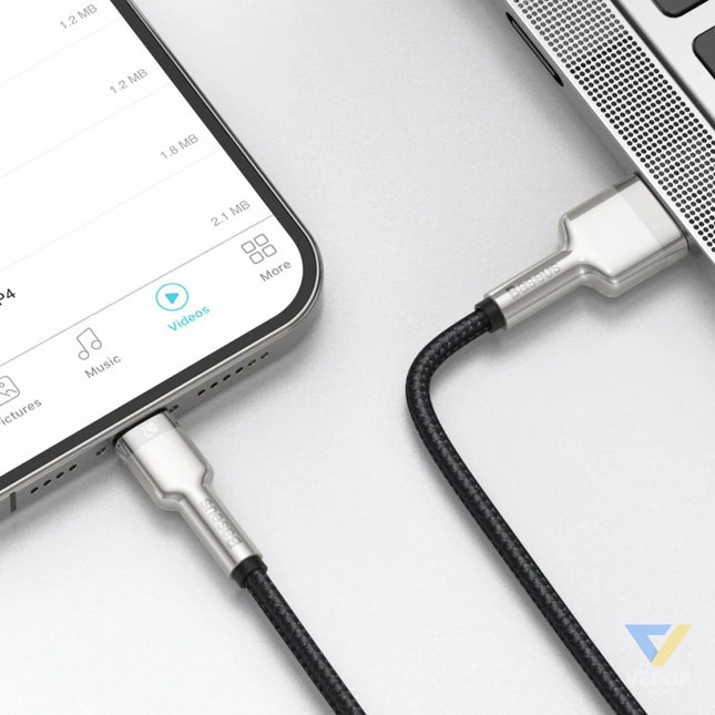 USB cable for Lightning Baseus Cafule 2.4A 2m (black) USB to Lightning