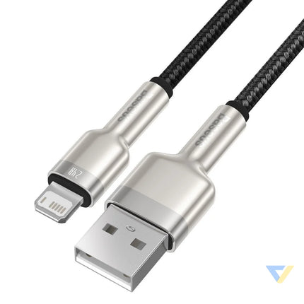 USB cable for Lightning Baseus Cafule 2.4A 2m (black) USB to Lightning
