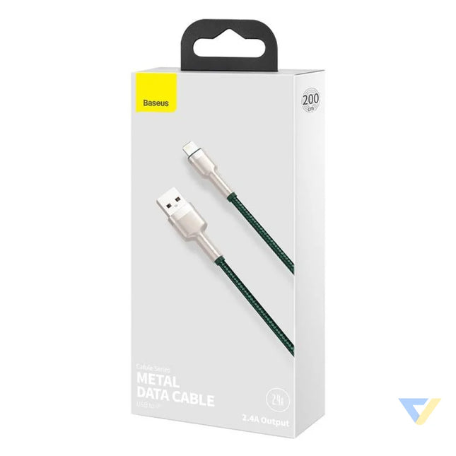 USB cable for Lightning Baseus Cafule 2.4A 2m (green) USB to Lightning